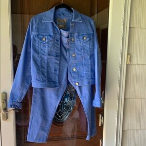 Michael Kors Blue Denim Jacket and Jeans Set. Jacket is a medium. Pants size 8
